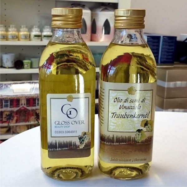 Olio di semi di Vinacciolo Traubenkernöl - mit Werbeaufdruck